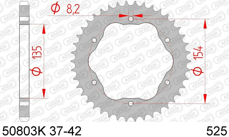 Afam Steel Standard tylny spropet 50803k - 525 - Wymaga tylnego nośnika Afam