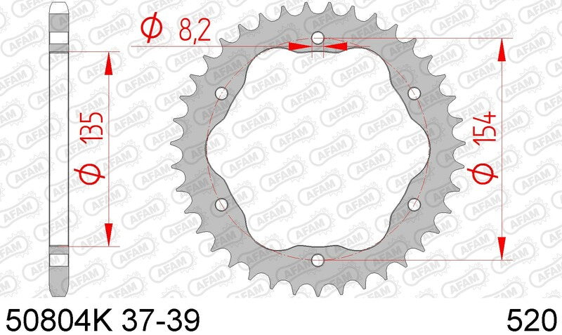 Afam Steel Standard tylny spropet 50804K - 520 - Wymaga tylnego nośnika Afam