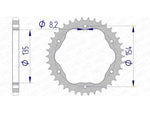 Afam aluminiowy tylny sprock 51803 - 525 - Wymaga tylnego nośnika z tyłu