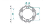 Afam Steel Standard tylny sprock 71304 - 520