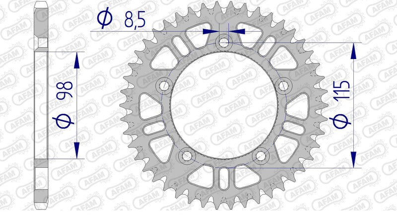 Afam Aluminium Ultra-Light Samo czyszczenie tylnego spropet 72101-420