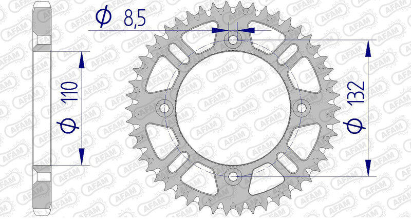 Afam Aluminium Ultra-Light Samoczyszczający tylny spropet 72102-428