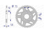 Zębatka aluminiowa AFAM tylnia 72103 - 415 