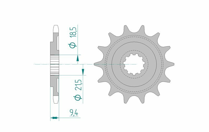 Afam Steel Standardowy przedni sprock 20310 - 520