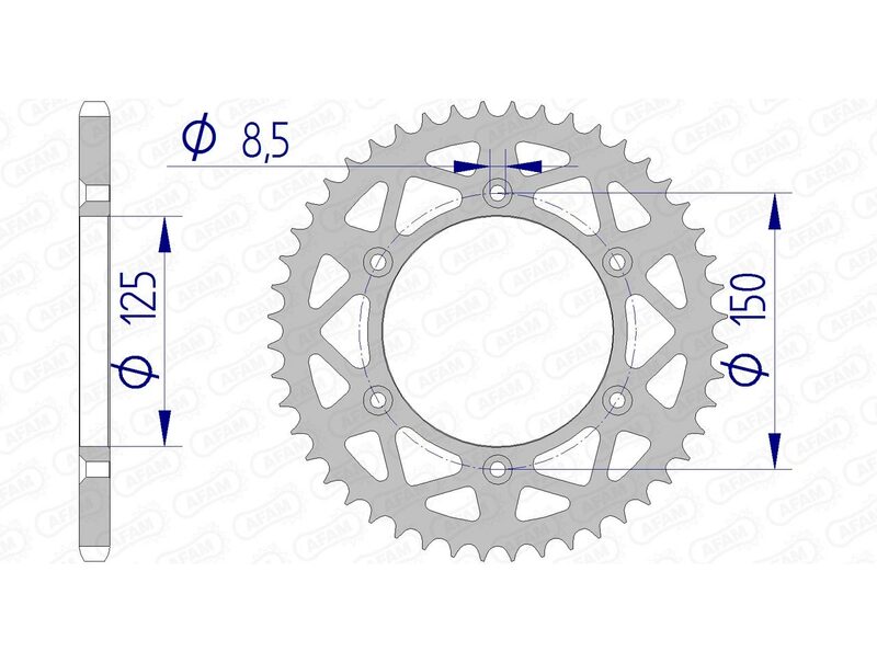 Afam aluminiowy tylny używany 72304 - 520