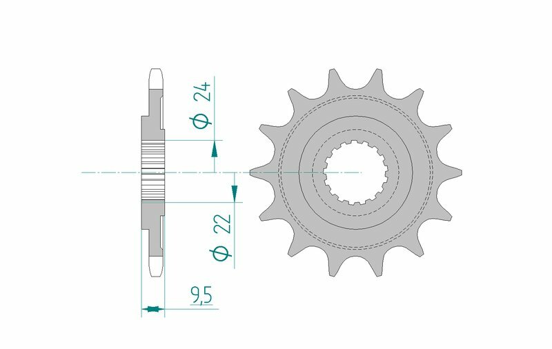 Afam Steel Self -Cleaning Front Sprock 20311 - 520