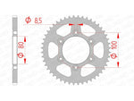 Afam Steel Standard tylny sprock 80105 - 420