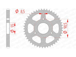 Afam Steel Standard tylny sprock 80200 - 428