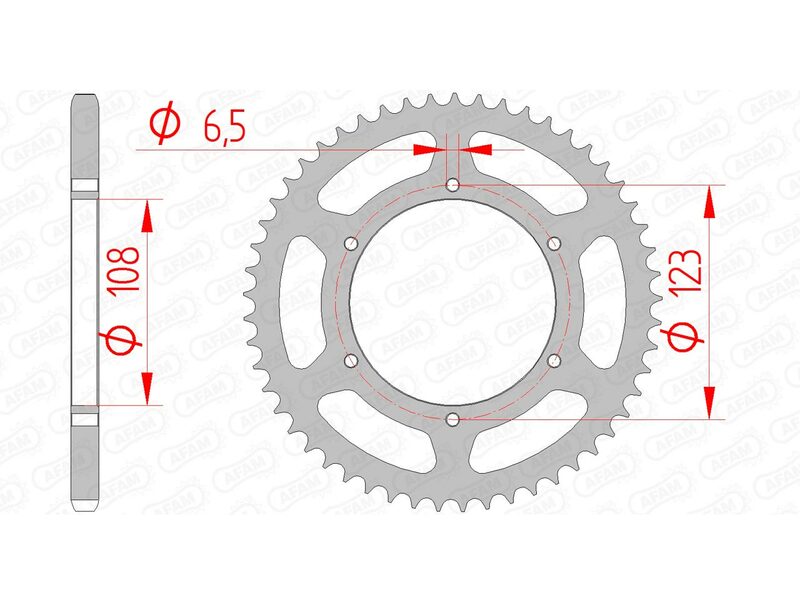 Afam Steel Standard tylny sprock 92114 - 420