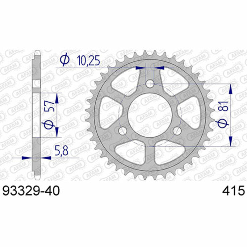 Afam aluminiowy tylny używany 93329 - 415