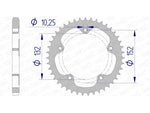 Afam aluminiowy tylny zębatek 93836 - 525