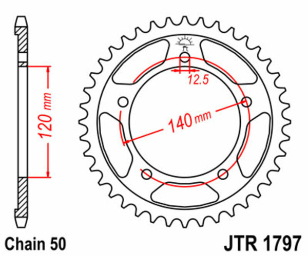 Stalowy standardowy sprock JT Sprock 1797 - 530 JTR1797.41
