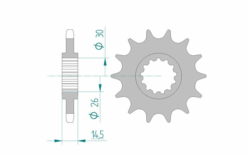 Afam Steel Standard przedni sprock 20607 - 525