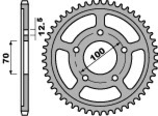 PBR Standard C45 Stalowy tylny korek 4646 - 525 4646 45 C45