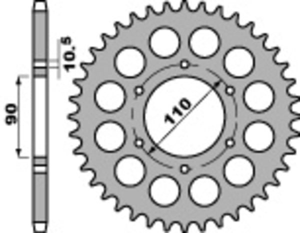 PBR Standard C45 Stalowy tylny korek 850 - 530 850 33 C45