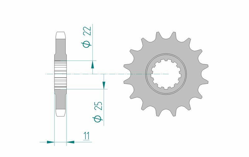 Afam Steel Standardowy przedni sprock 21602 - 530