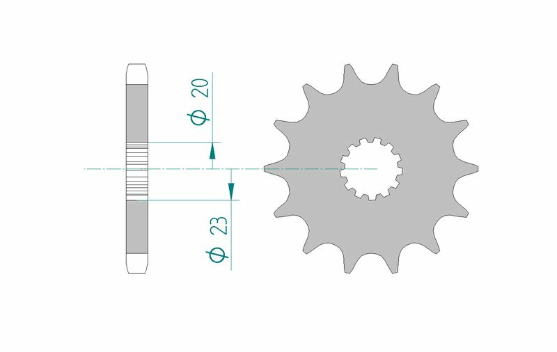 Afam Steel Standardowy przedni sprock 22403 - 530