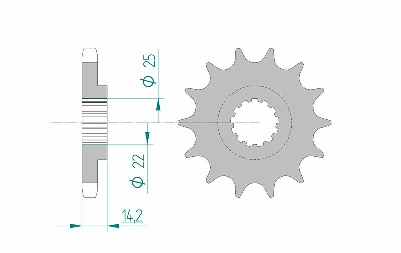 Afam Steel Standardowy przedni sprock 22601 - 630