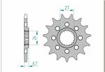 Afam Steel Standardowy przedni sprock 22902 - 520