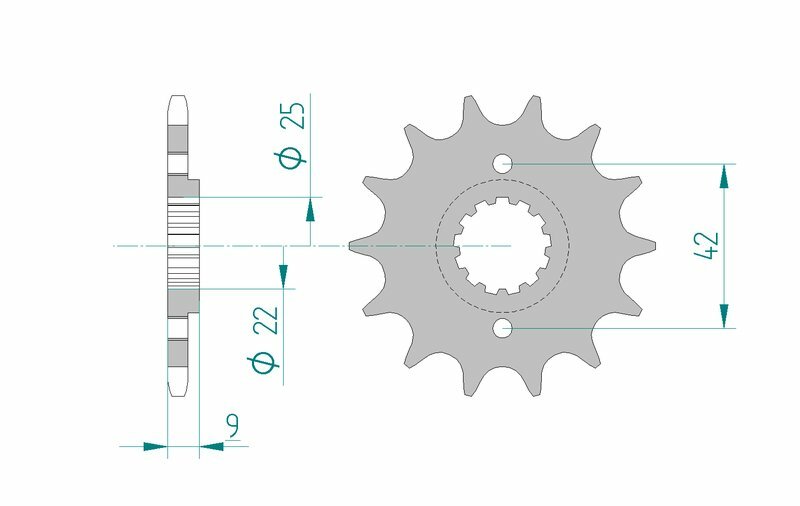 Afam Steel Standard przedni sprock 24502- 520