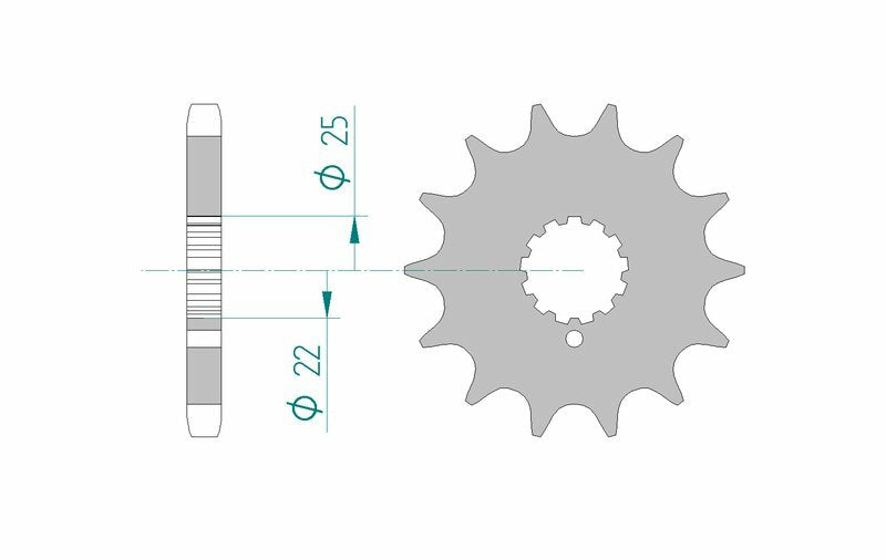 Afam Steel Standard przedni sprock 24504 - 530