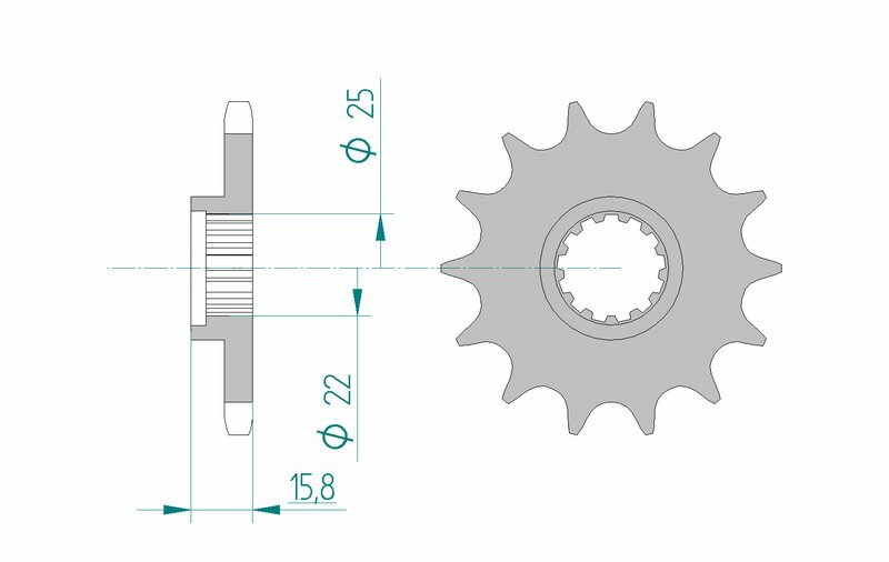 Afam Steel Standardowy przedni sprock 24508 - 525