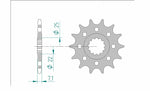 Afam Steel Standardowy przedni sprock 24511 - 520