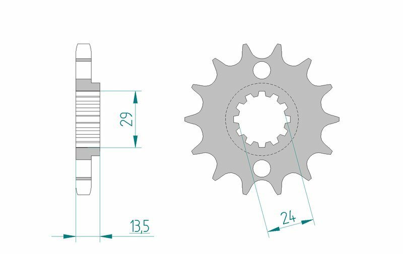 Afam Steel Standardowy przedni sprock 24801 - 630