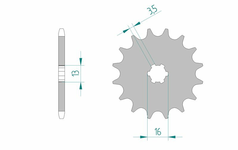 Afam Steel Standardowy przedni sprock 27100 - 420