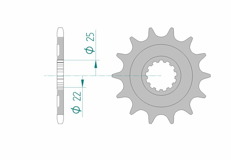 AFAM Steel Self -Cleaning Front Sprock 27502 - 520