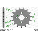 Afam Steel Standardowy przedni sprock 28201 - 428