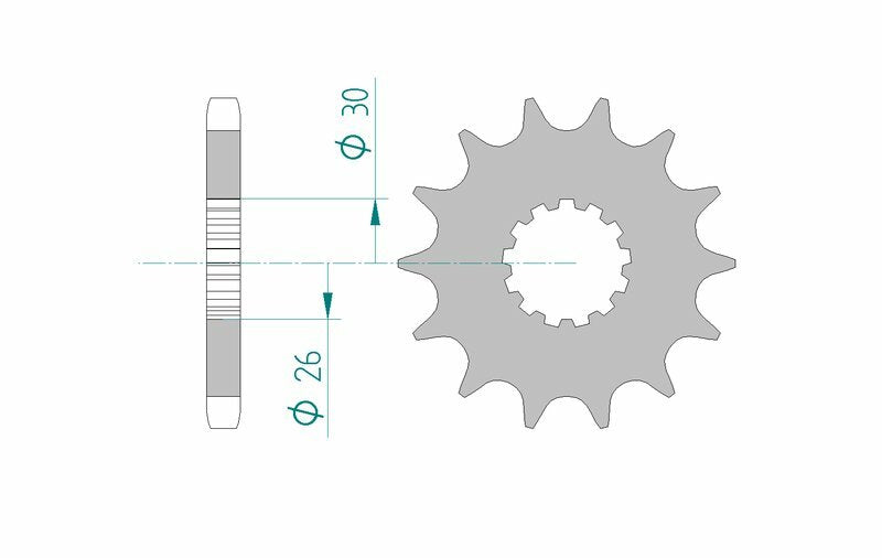 Afam Steel Standardowy przedni sprock 52900 - 530