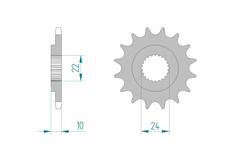 Afam Steel Standardowy przedni sprock 61301 - 520