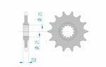 Afam Steel Standardowy przedni sprock 64302 - 520