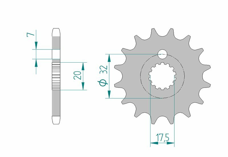 AFAM Steel Standard Front Sprock 85200 - 428