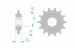 Afam Steel Standardowy przedni sprock 91800 - 525