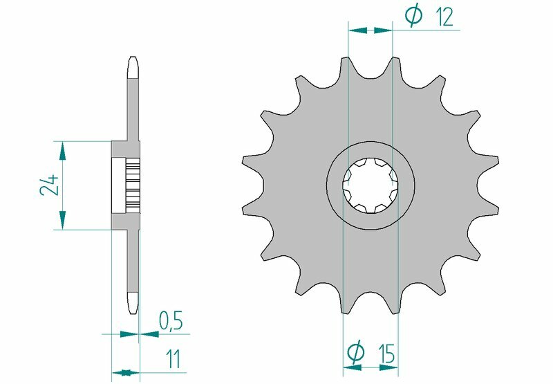 Afam Steel Standardowy przedni sprock 94100 - 415