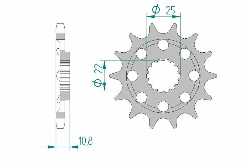 Afam Steel Standardowy przedni sprock 94807 - 525