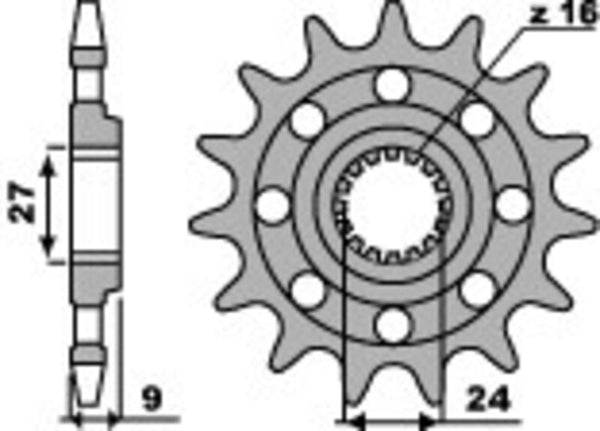 PBR STEL STANDARD PRZEDNI SPROCK 2192 - 520 2192 17 18C