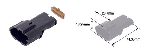 Wodoodporne złącze żeńskie Turmax 070 (Fry) -3-Polig-ETP-117