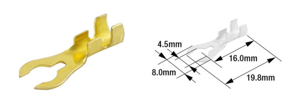 TURMAX FINRK Terminal Mężczyzna Ø4,5 mm Typ B-21-Brass-100-Pack-ETP-81