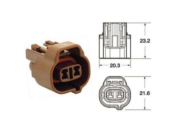Bihr Hona Connector 090 SMO Series OE Type-2-Pluggs Set-Brown-5-Pack-3202A0820
