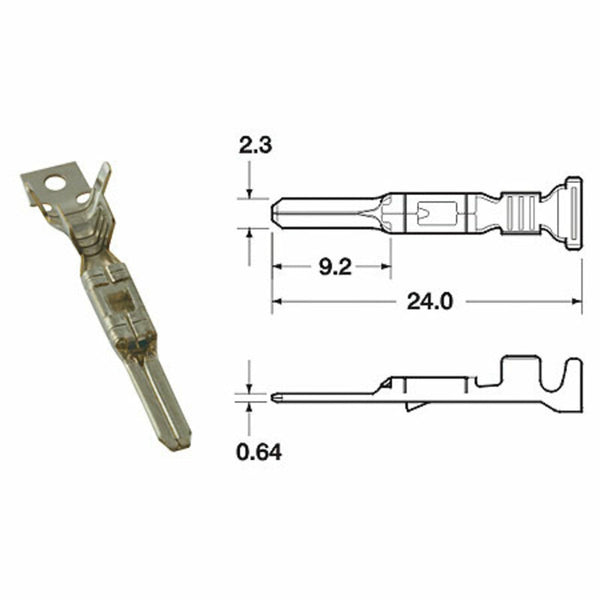 Bihr Hane Connector 090 FRKW Ø0,5 mm²/0,85 mm²-50-Pack-1101A0201