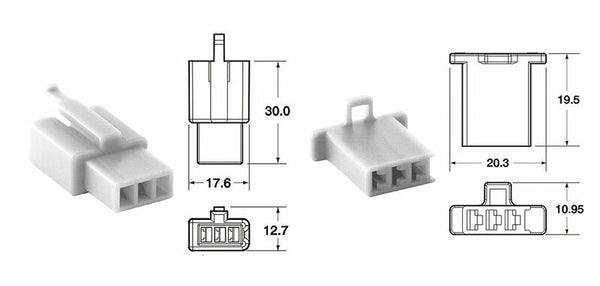 BIHR 3-PLUGGS Złącza Ustaw złącza 110 ml OE Typ Ø0,5 mm²/0,85 mm²-5 Sets-1110ml.3p