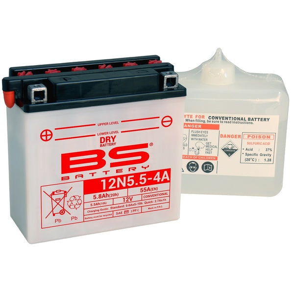 BS Battery Akumulator konwencjonalny z pakietem kwasowym - 12N5.5-4A 