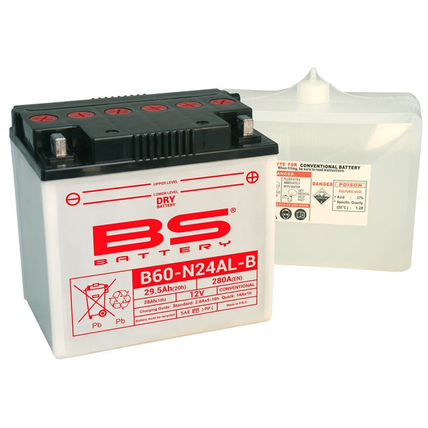 Akumulator BS Battery Wysokowydajny z kwasowym wkładem - B60-N24AL-B 
