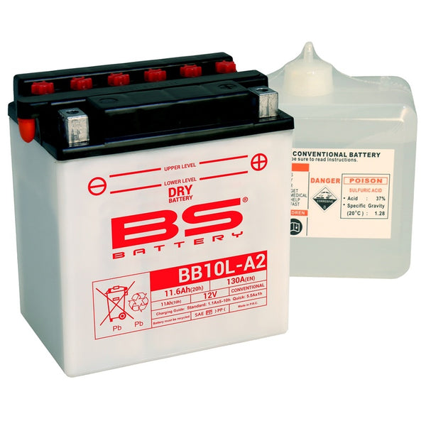 BS Battery High Performance with Acid Pack - BB10L-A2 