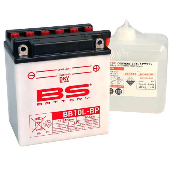 BS Battery Wysokowydajna bateria z zestawem kwasowym - BB10L-BP 