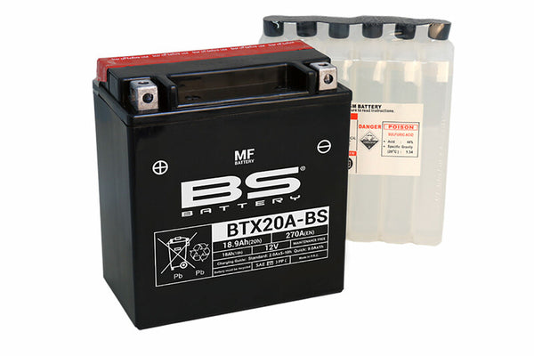 BS Battery Maintenance-Free Battery with Acid Pack - BTX20A-BS 