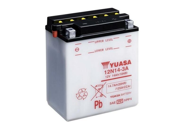 Yuasa conventional battery without acid packages - 12N14-3a